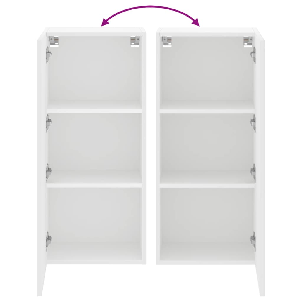 vidaXL TV Wall Cabinet White 40.5x30x90 cm Engineered Wood