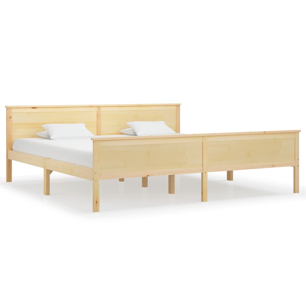 vidaXL Bed Frame without Mattress Solid Wood Pine 200x200 cm