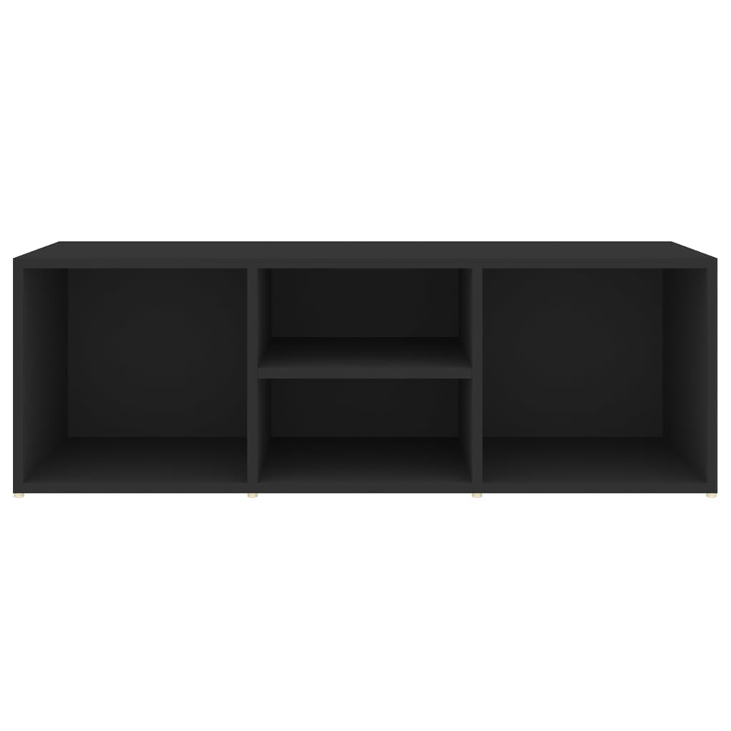 vidaXL Shoe Storage Bench Black 105x35x35 cm Engineered Wood