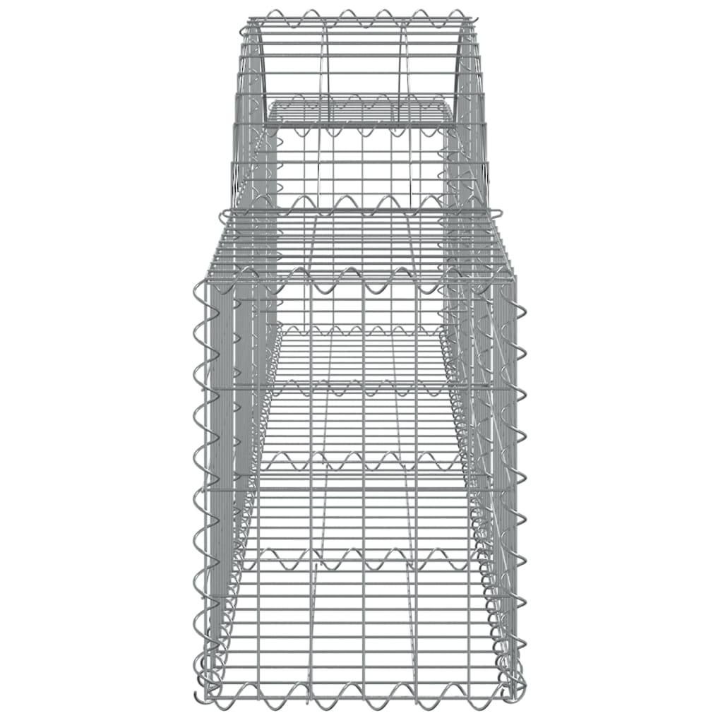 vidaXL Arched Gabion Baskets 25 pcs 200x30x40/60 cm Galvanised Iron