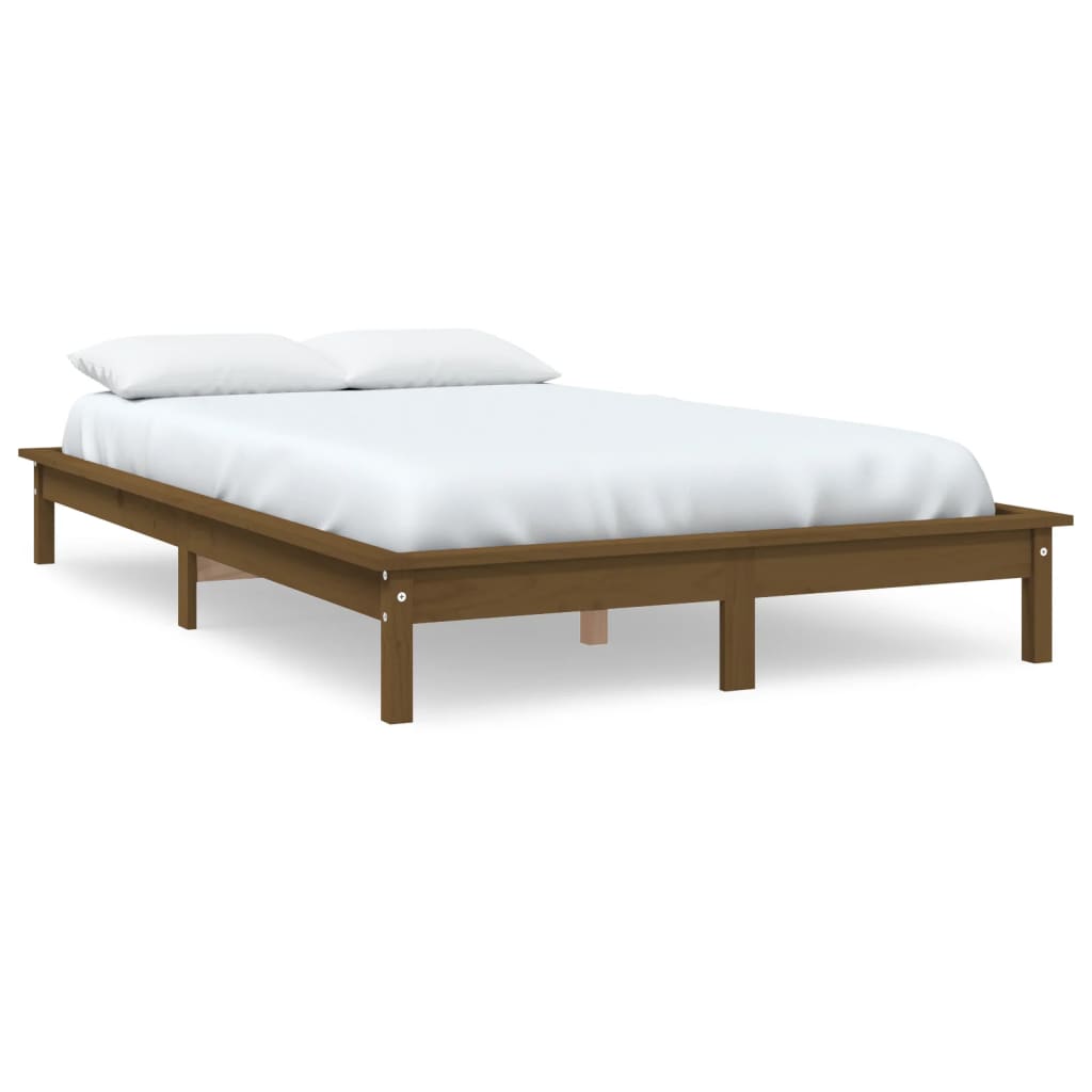 vidaXL Bed Frame without Mattress Honey Brown 140x200 cm Solid Wood