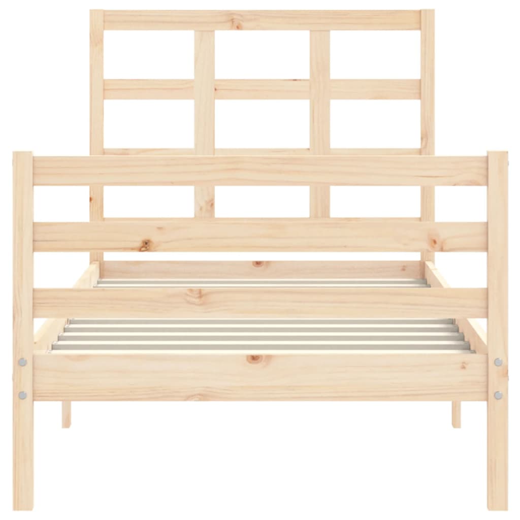 vidaXL Bed Frame without Mattress Single Solid Wood