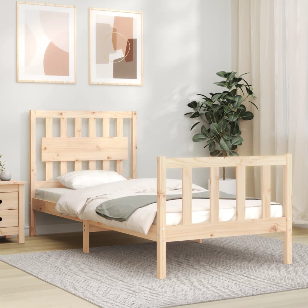 vidaXL Bed Frame without Mattress 90x200 cm Solid Wood Pine