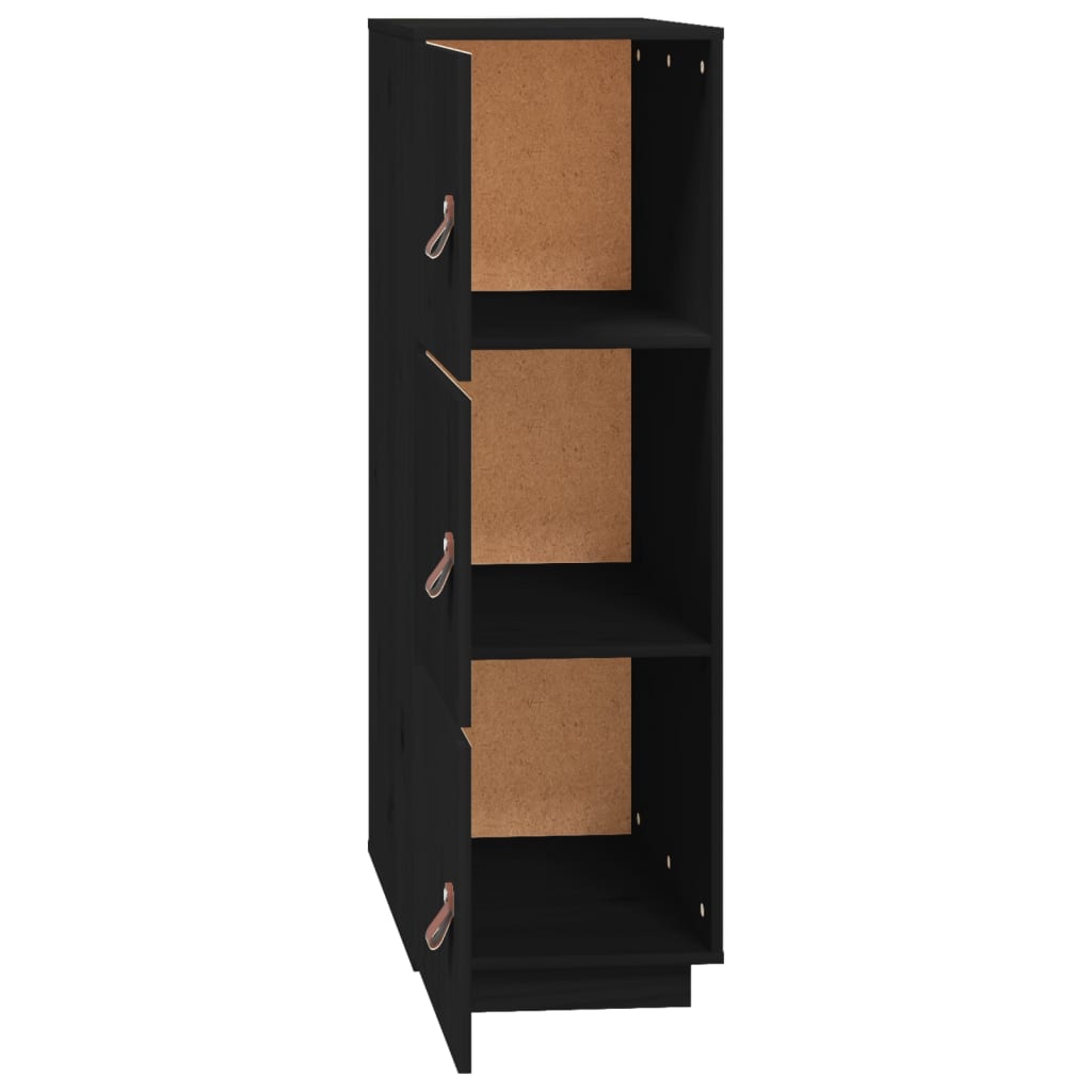 vidaXL Highboard Black 34x40x108.5 cm Solid Wood Pine