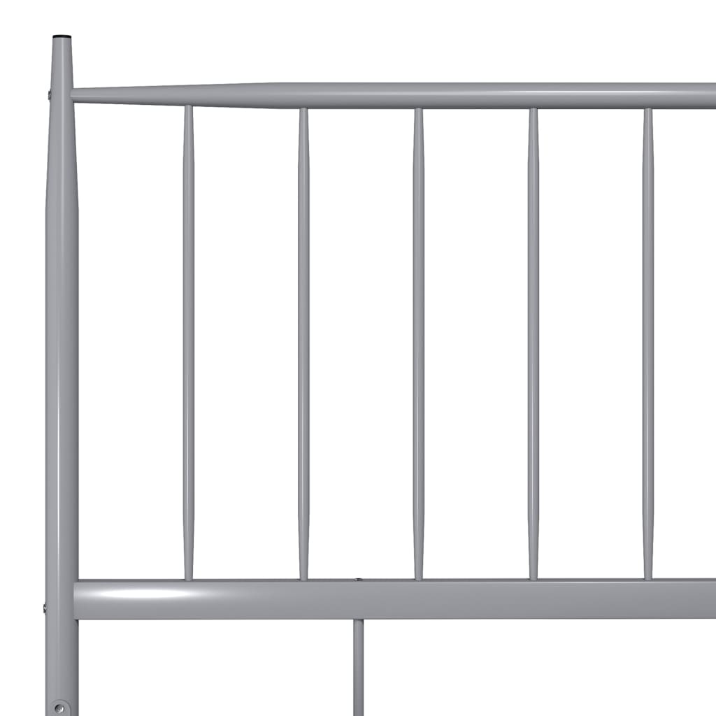 vidaXL Bed Frame without Mattress Grey Metal 120x200 cm