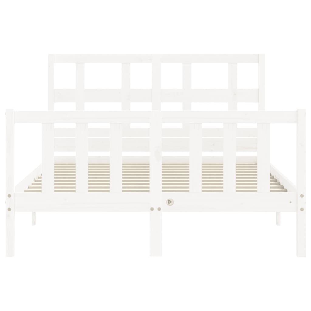 vidaXL Bed Frame without Mattress White 140x200 cm Solid Wood Pine