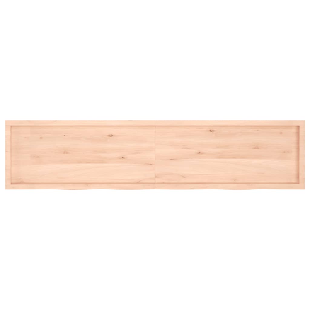 vidaXL Table Top 220x50x(2-4) cm Untreated Solid Wood Oak