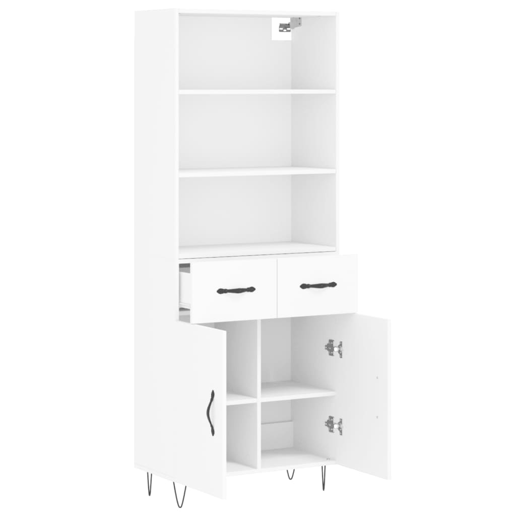 vidaXL Highboard White 69.5x34x180 cm Engineered Wood