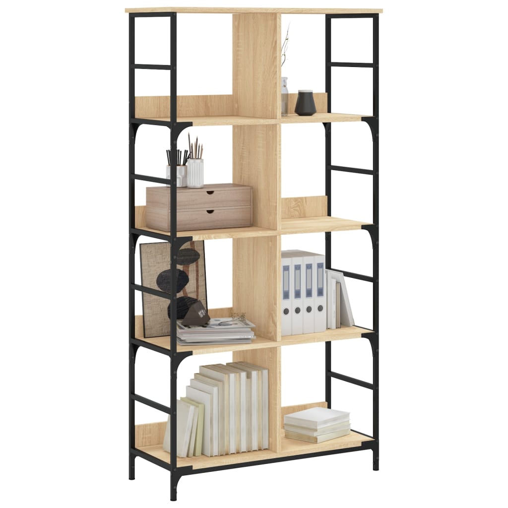 vidaXL Bookshelf Sonoma Oak 78.5x33x153 cm Engineered Wood