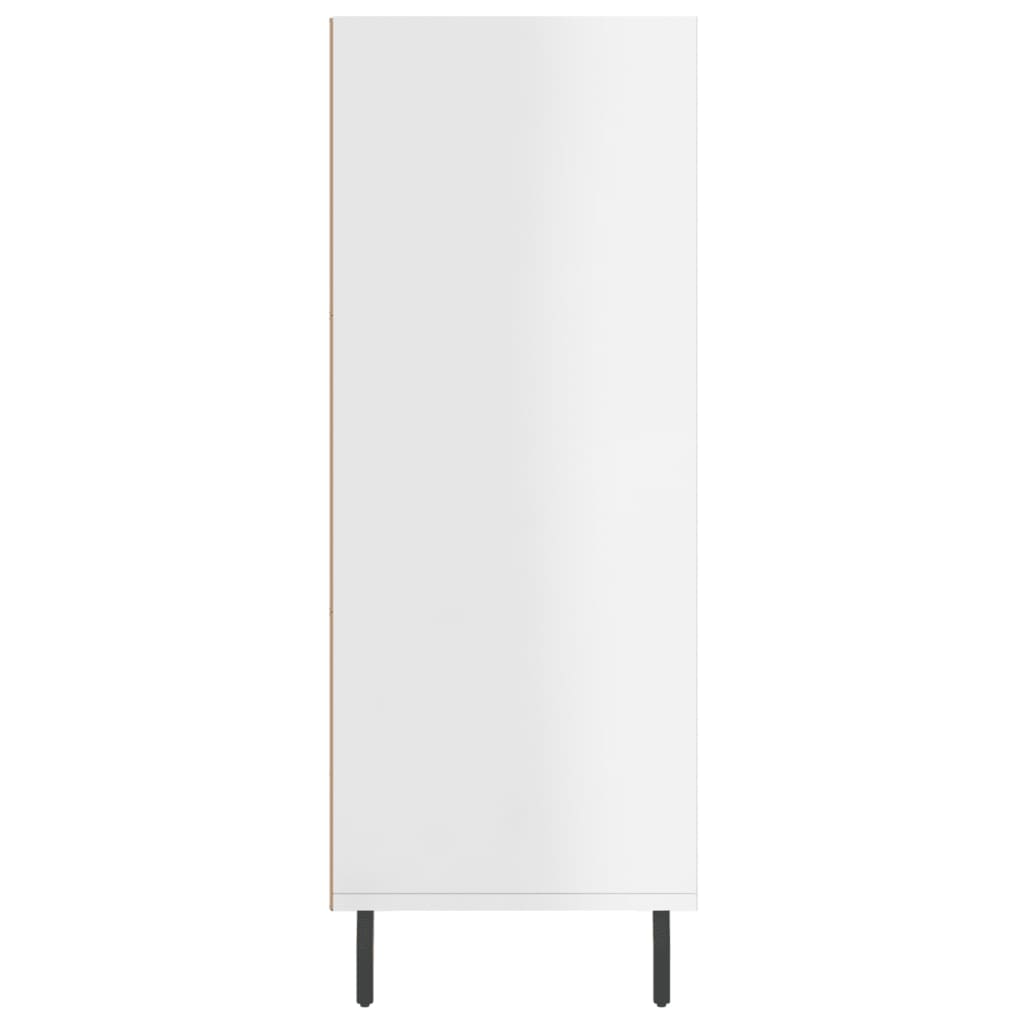 vidaxL Shelf Cabinet High Gloss White 69.5x32.5x90 cm Engineered Wood