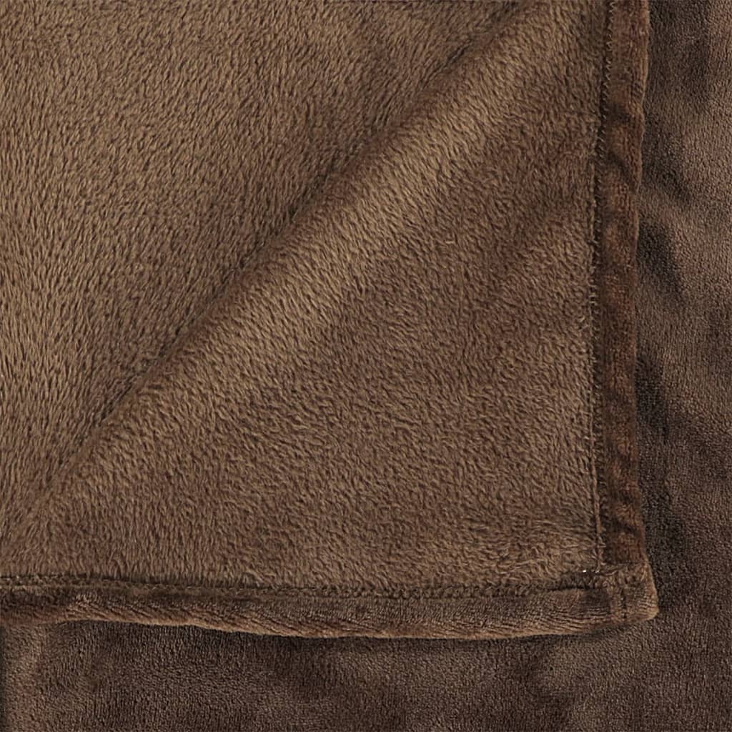 vidaXL Blanket Cocoa Brown 150x200 cm Polyester