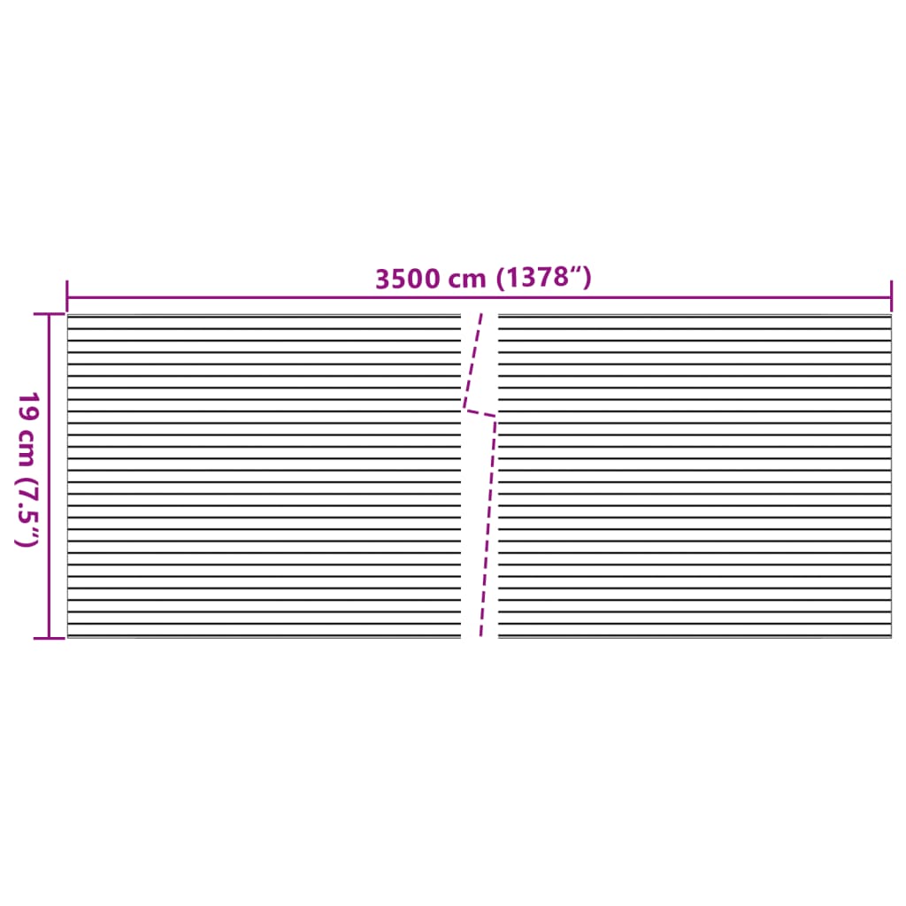 vidaXL Garden Privacy Screen Coarse Stone Look Beige 35x0.19 m PVC