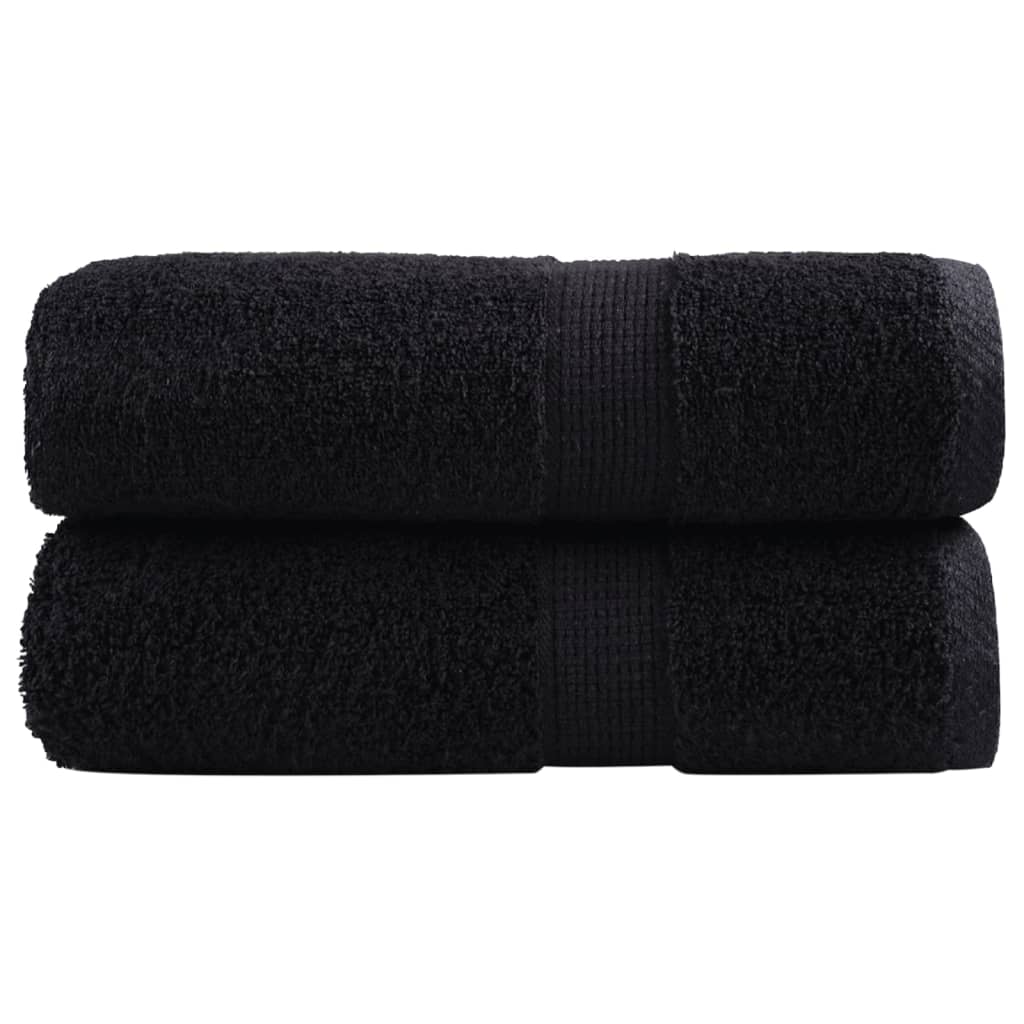 vidaXL Premium Soap Towels SOLUND 2 pcs Black 30x30 cm 600 gsm