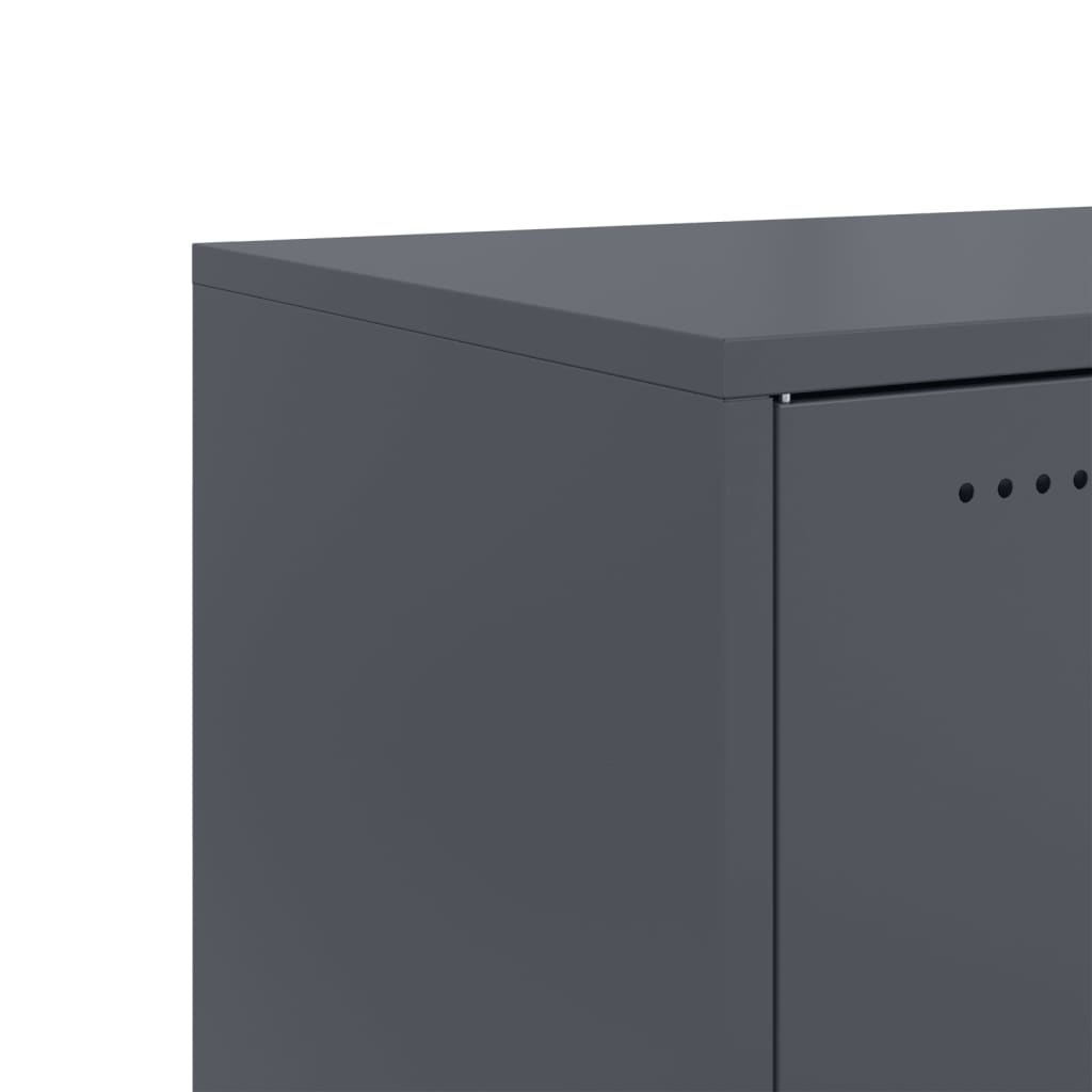 vidaXL TV Cabinet Anthracite 68x39x43.5 cm Steel