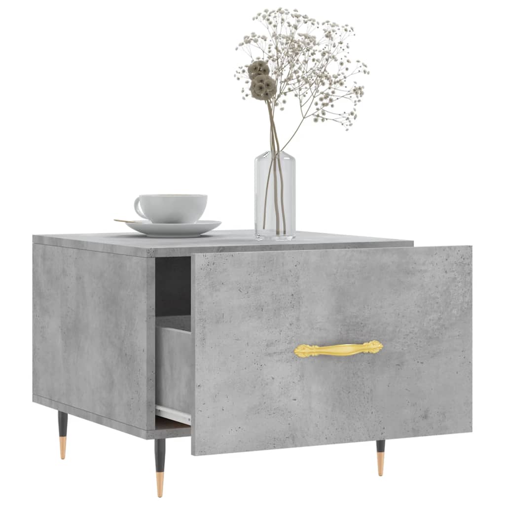 vidaXL Coffee Table Concrete Grey 50x50x40 cm Engineered Wood