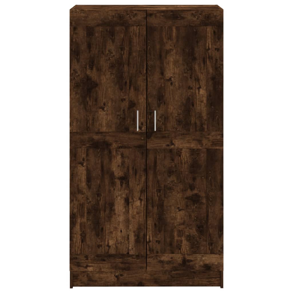 vidaXL Book Cabinet Smoked Oak 82.5x30.5x150 cm Engineered Wood