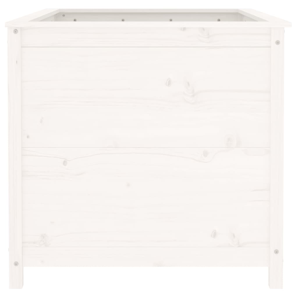 vidaXL Garden Raised Bed White 119.5x82.5x78 cm Solid Wood Pine