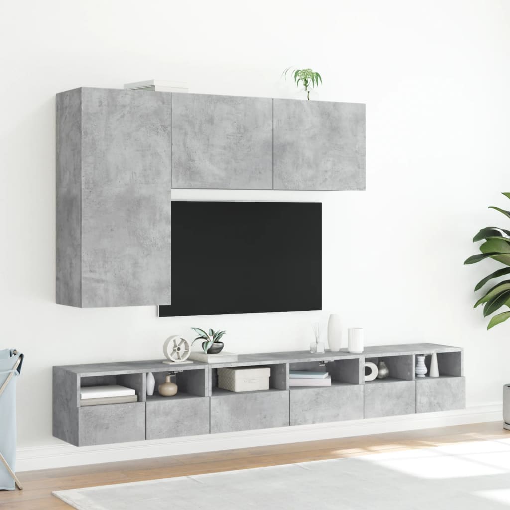 vidaXL TV Cabinet Wall-mounted Concrete Grey 100x30x41 cm