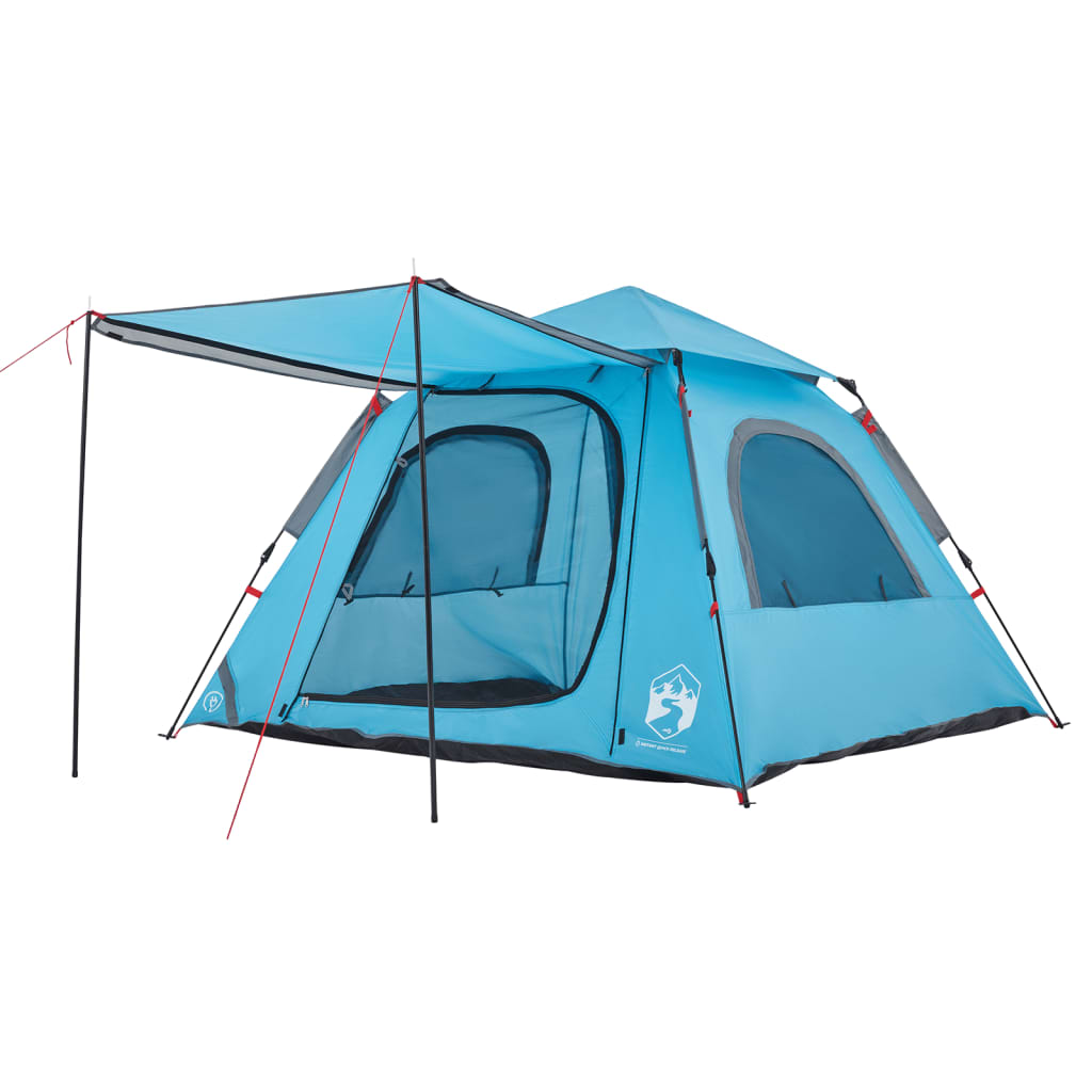 vidaXL Camping Tent Dome 4-Person Blue Quick Release