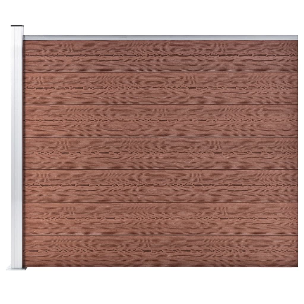 vidaXL Fence Panel WPC 175x146 cm Brown