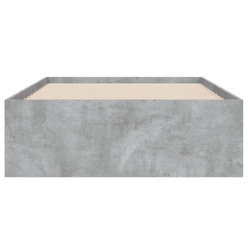 vidaXL Bed Frame with Drawers without Mattress Concrete Grey 75x190 cm Small Single