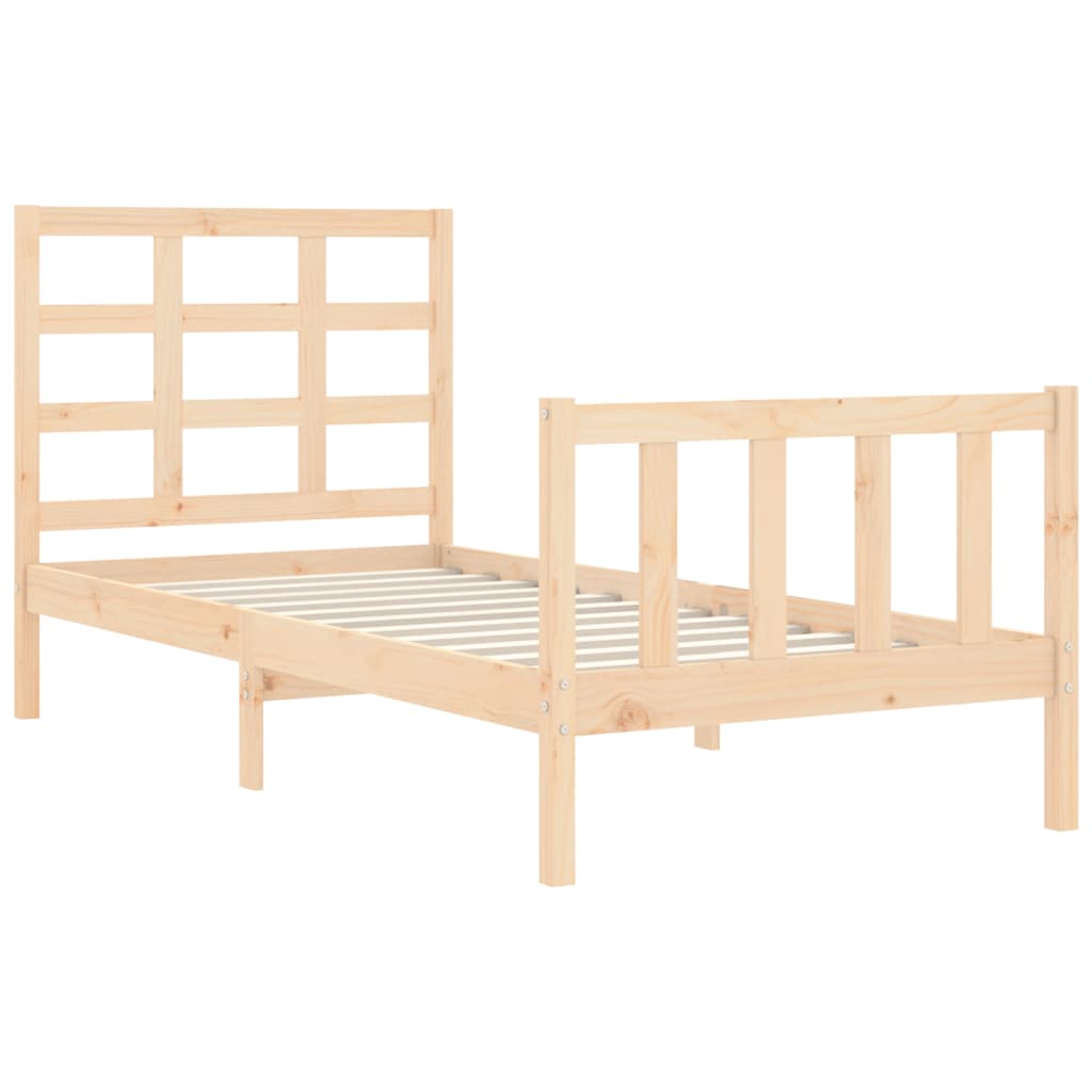 vidaXL Bed Frame without Mattress 100x200 cm Solid Wood Pine