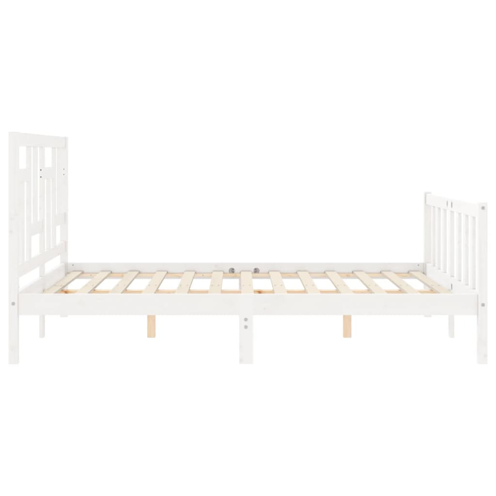 vidaXL Bed Frame without Mattress White 160x200 cm Solid Wood Pine