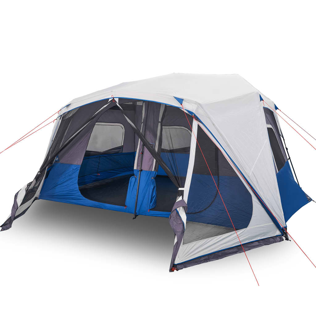 vidaXL Family Tent with LED 10-Person Light Blue Quick Release