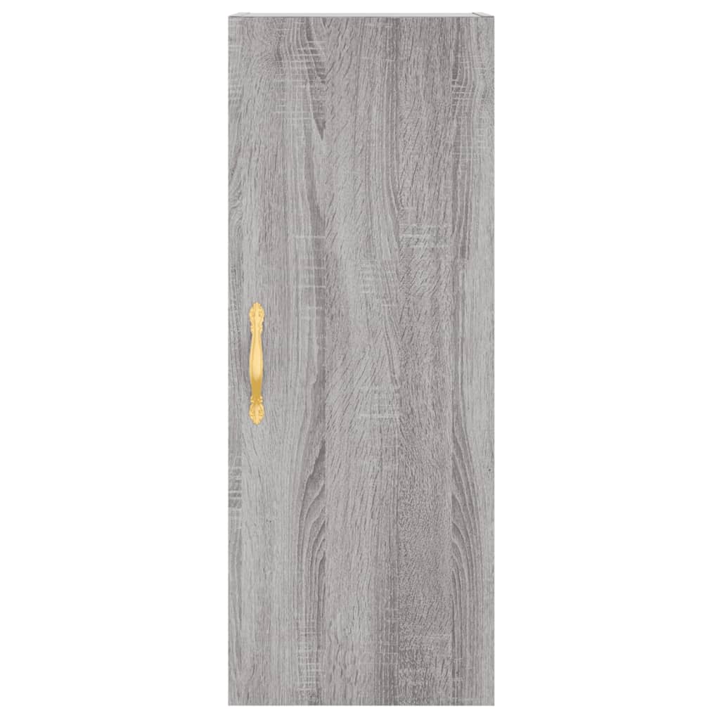 vidaXL Wall Mounted Cabinet Grey Sonoma 34.5x34x90 cm