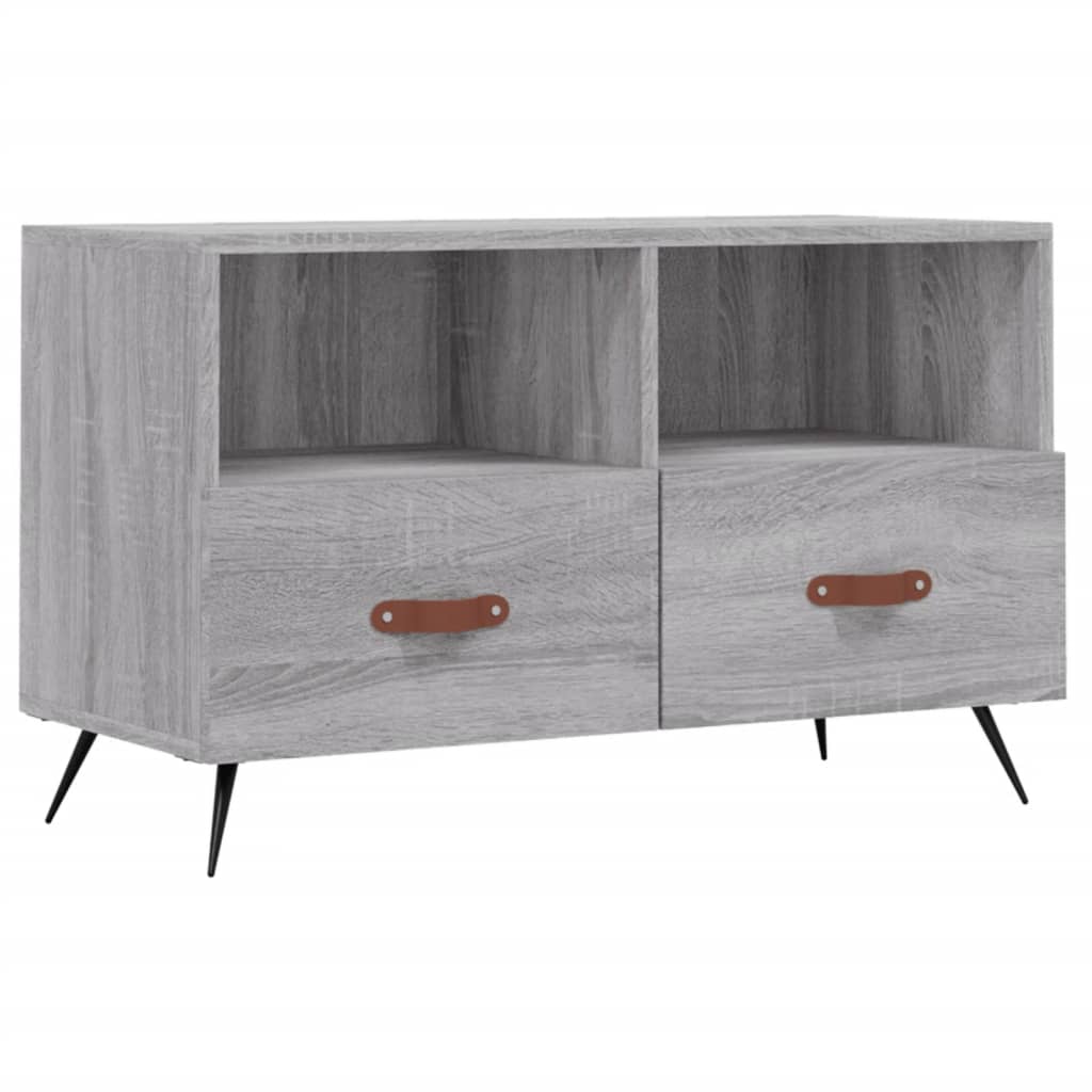 vidaXL TV Cabinet Grey Sonoma 80x36x50 cm Engineered Wood