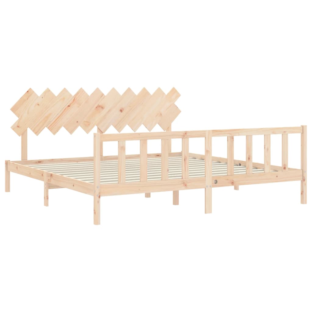 vidaXL Bed Frame without Mattress 200x200 cm Solid Wood Pine