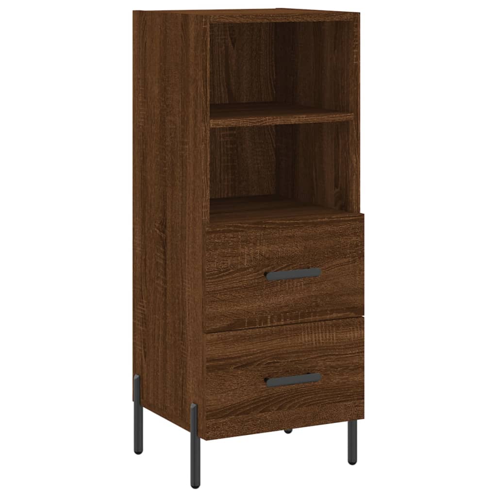 vidaXL Highboard Brown Oak 34.5x34x180 cm Engineered Wood