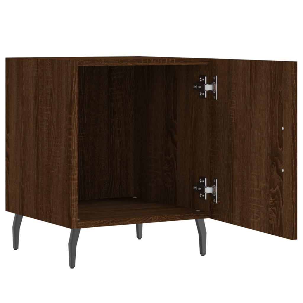 vidaXL Bedside Cabinet Brown Oak 40x40x50 cm Engineered Wood