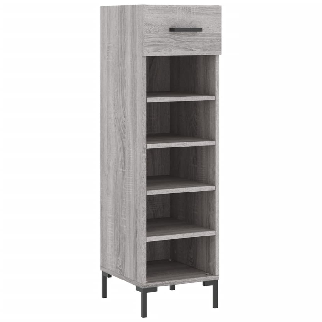 vidaXL Shoe Cabinet Grey Sonoma 30x35x105 cm Engineered Wood