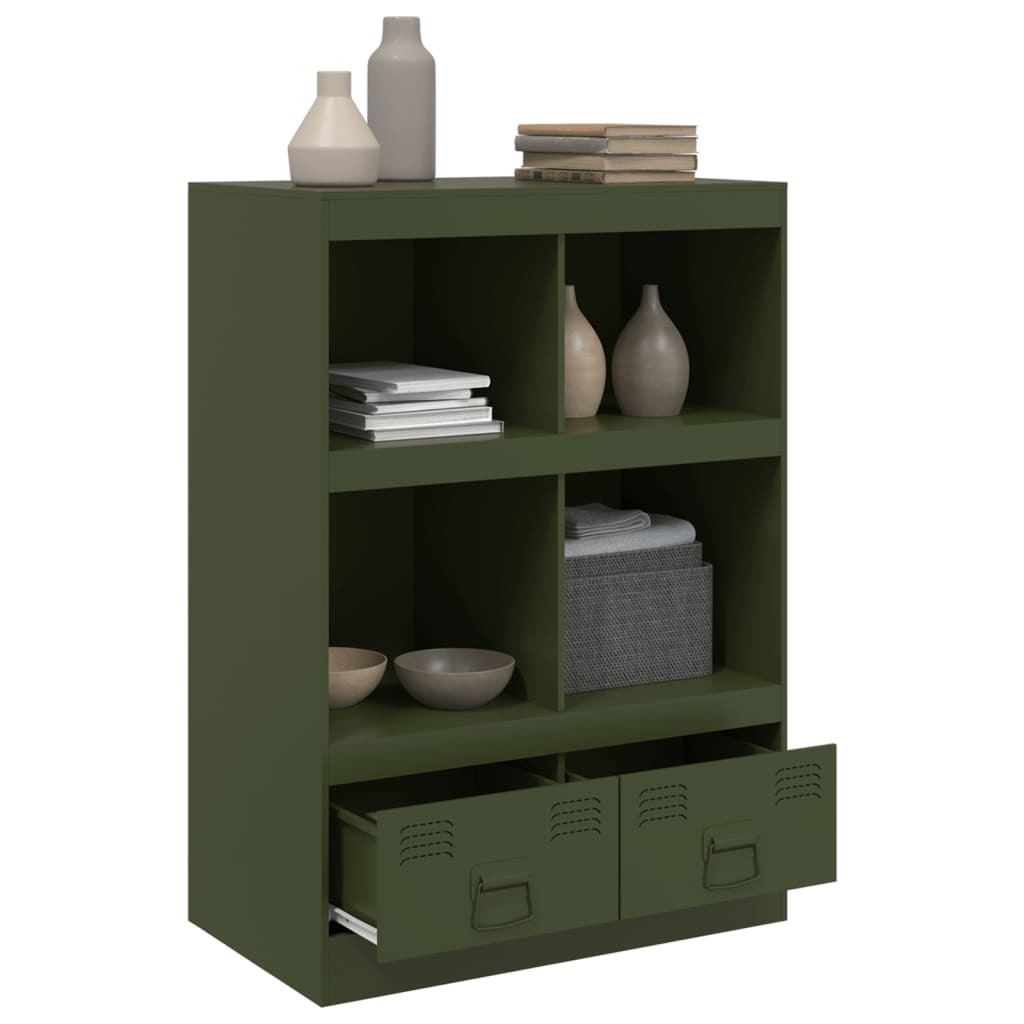 vidaXL Highboard Olive Green 67x39x95 cm Steel