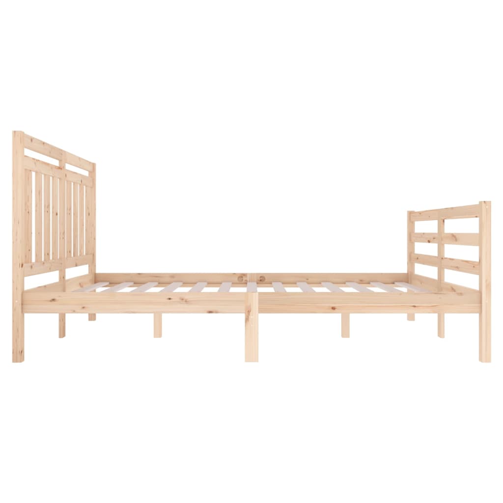 vidaXL Bed Frame without Mattress Solid Wood 120x200 cm (810425+814084)