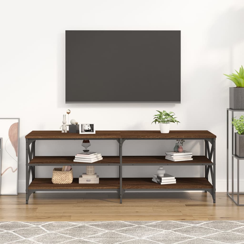 vidaXL TV Cabinet Brown Oak 140x40x50 cm Engineered Wood