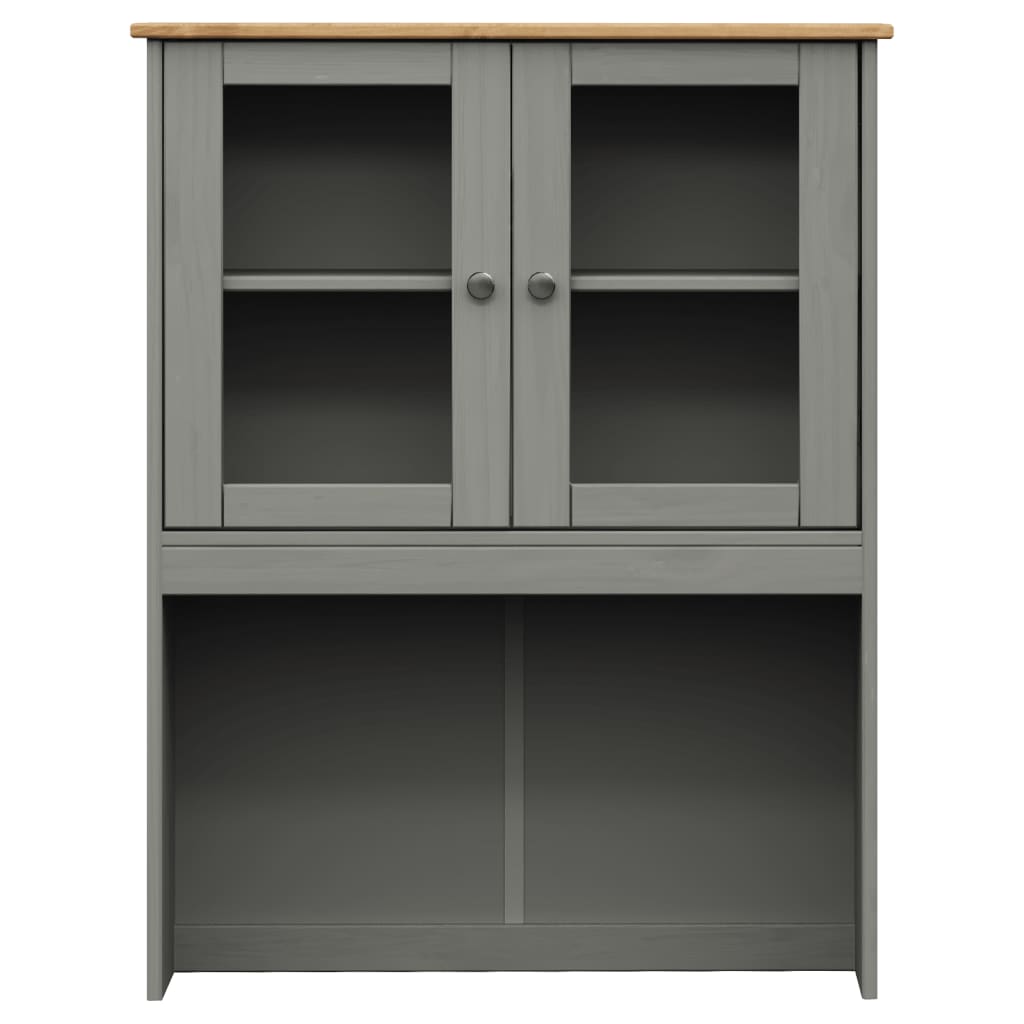 vidaXL Dresser Top VIGO Grey 78x30x100 cm Solid Wood Pine