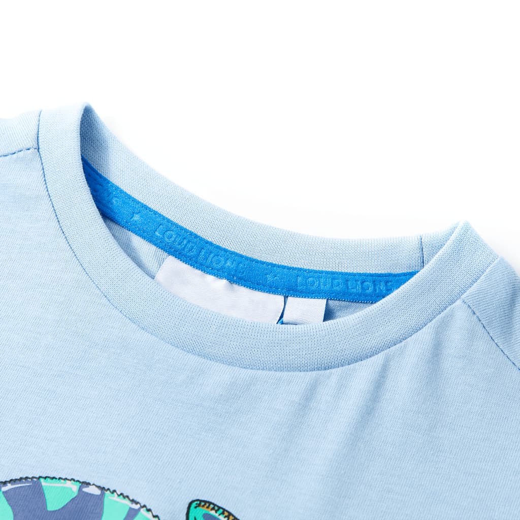 Kids' T-shirt with Short Sleeves Light Blue 140