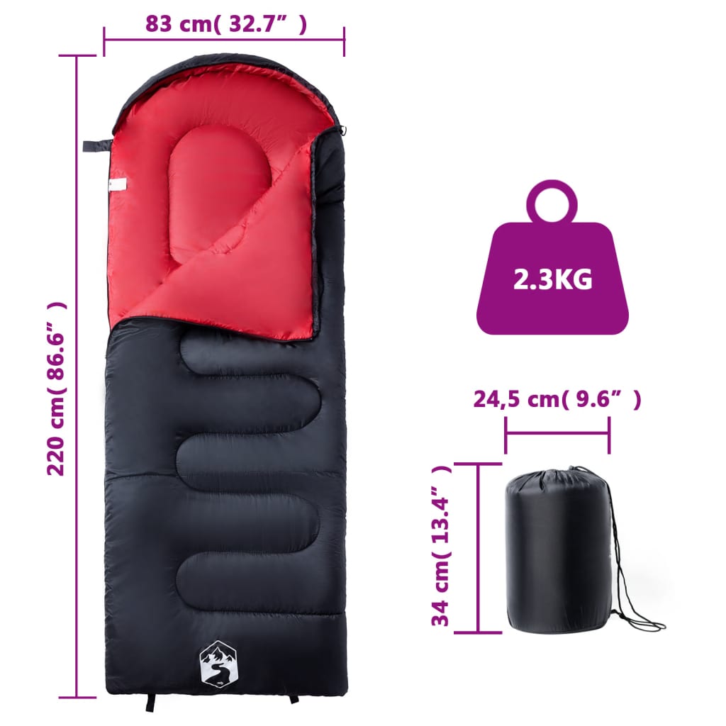 vidaXL Sleeping Bag for Adults Camping 3-4 Seasons