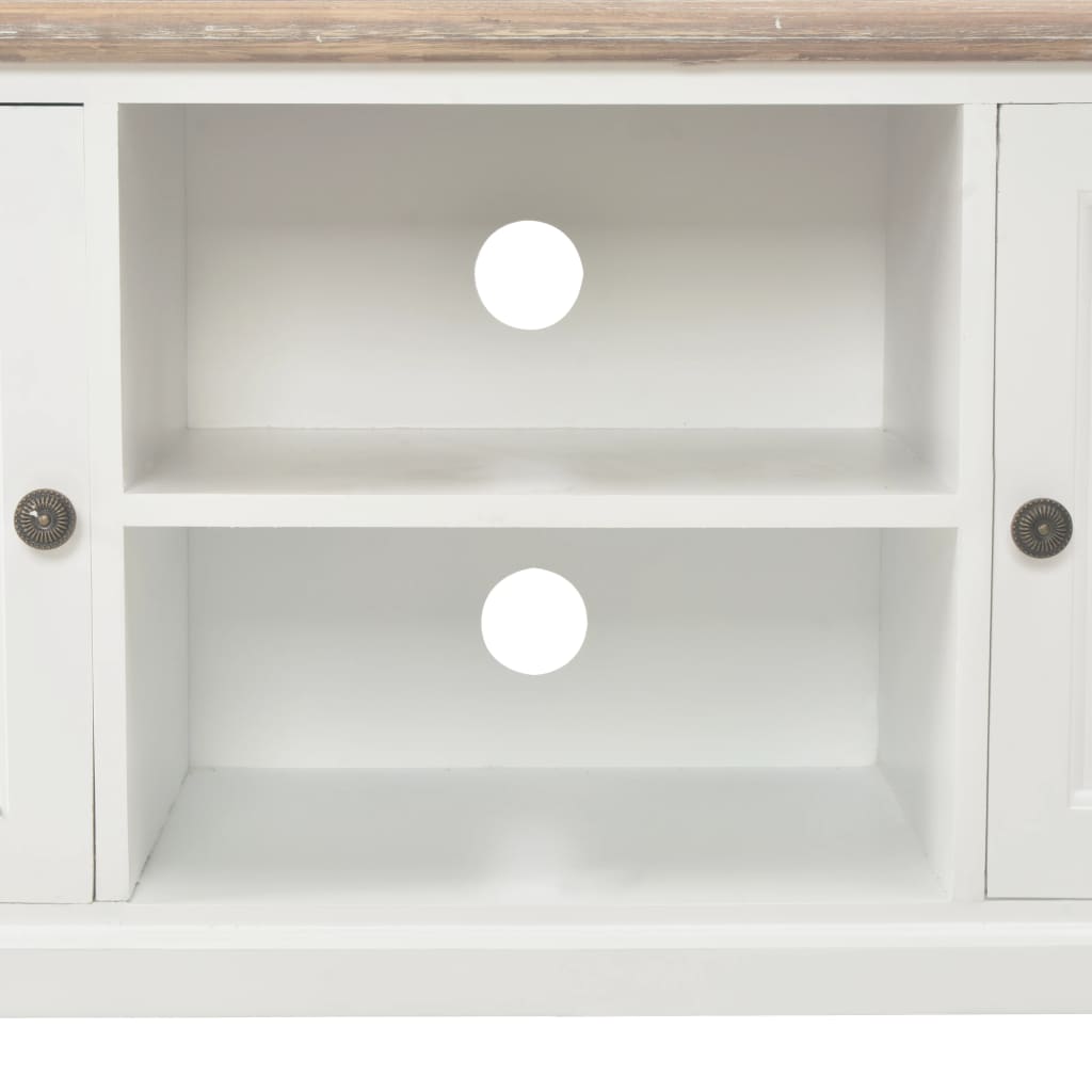 vidaXL TV Cabinet White 110x30x40cm Engineered Wood