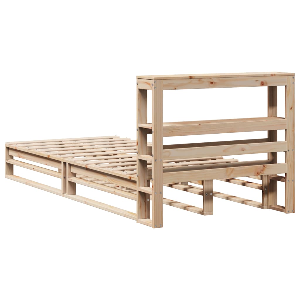 vidaXL Bed Frame without Mattress 100x200 cm Solid Wood Pine