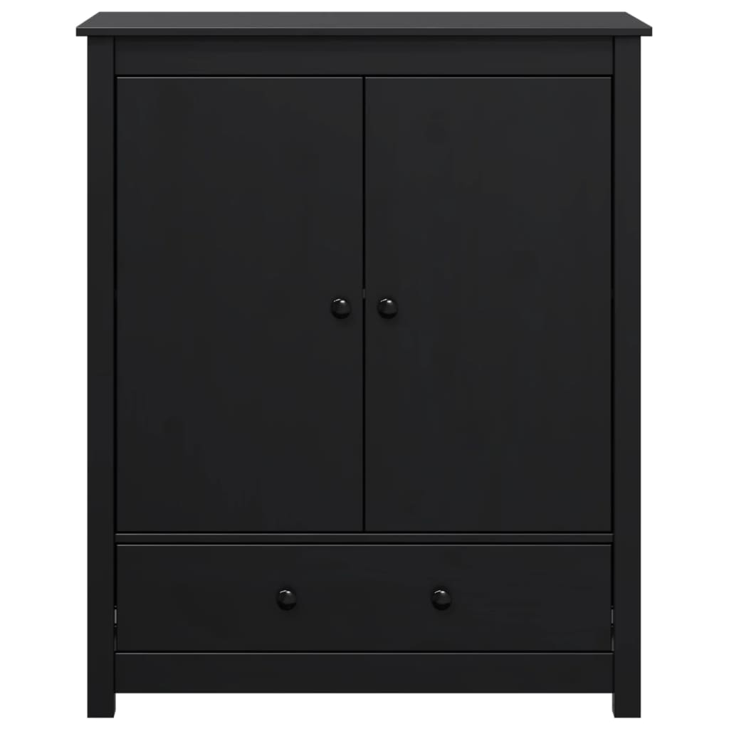 vidaXL Highboard Black 83x41,5x100 cm Solid Wood Pine