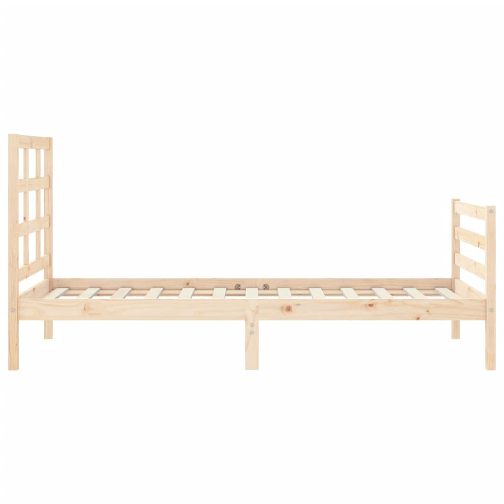 vidaXL Bed Frame without Mattress Small Single Solid Wood