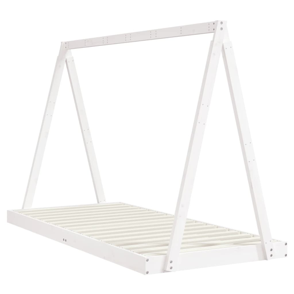 vidaXL Kids Bed Frame White 90x200 cm Solid Wood Pine