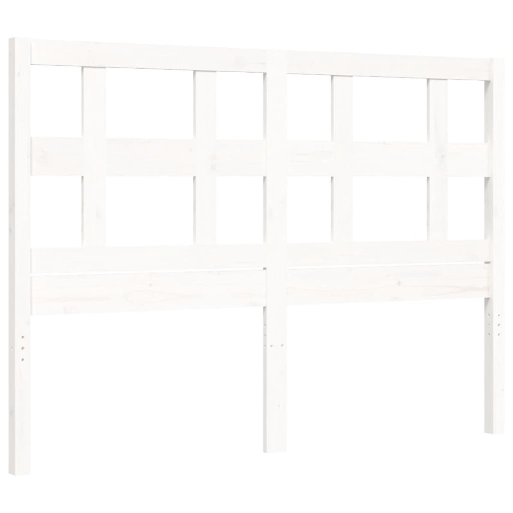 vidaXL Bed Frame without Mattress White 140x190 cm Solid Wood