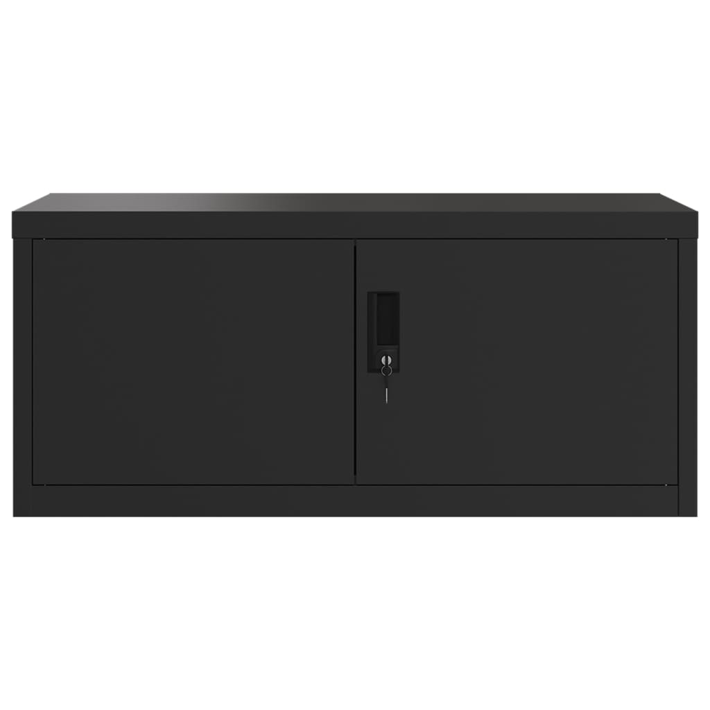 vidaXL File Cabinet Black 90x40x145 cm Steel