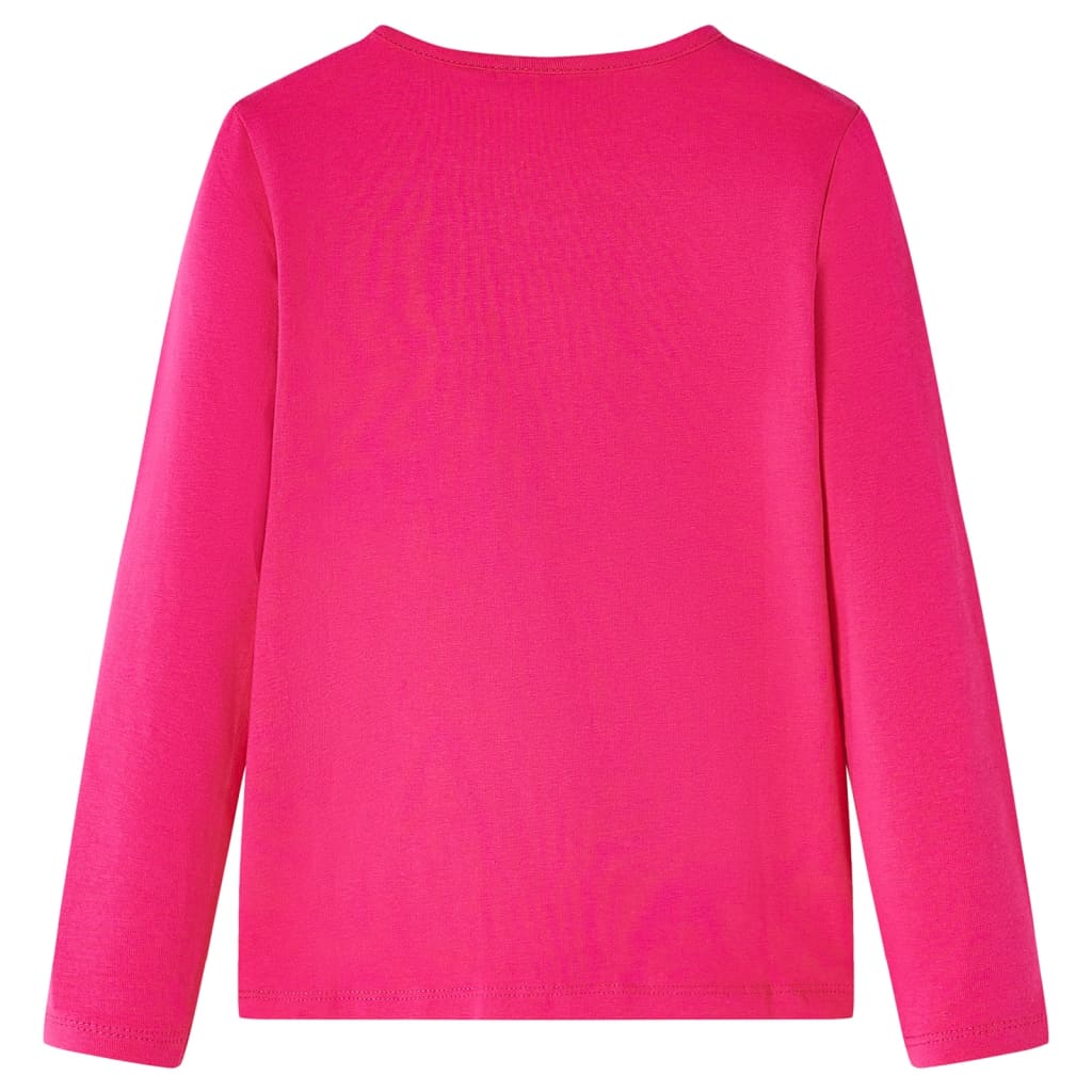 Kids' T-shirt with Long Sleeves Bright Pink 104