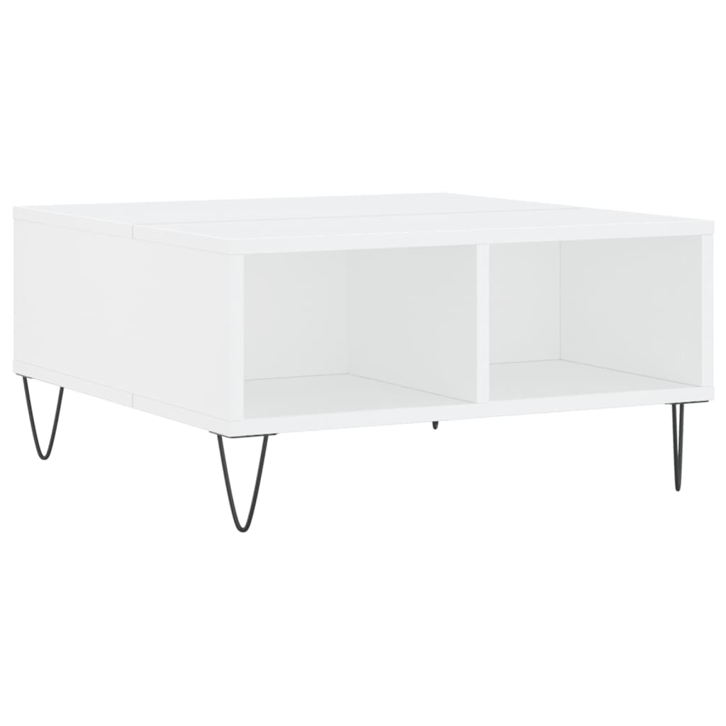 vidaXL Coffee Table White 60x60x30 cm Engineered Wood