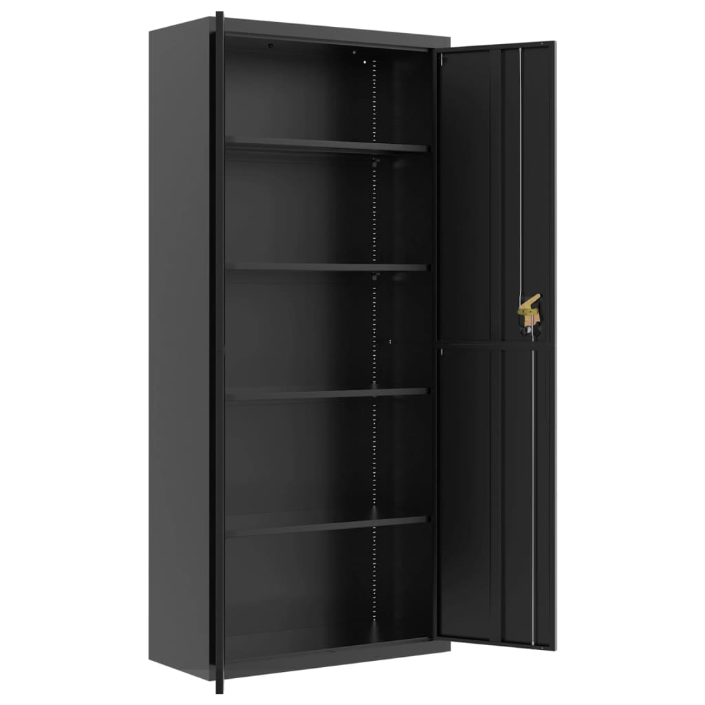 vidaXL File Cabinet Black 90x40x200 cm Steel